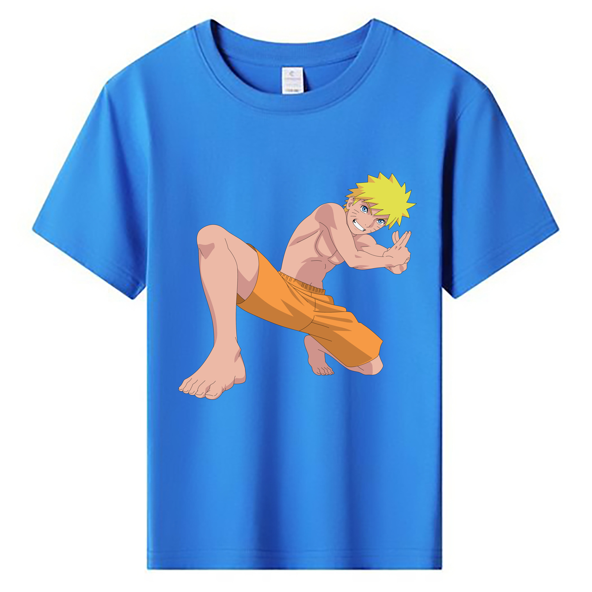 （画像用） NARUTO -ナルト- うずまき ナルト Uzumaki Naruto 綿100％キッズTシャツ（フロントプリント）